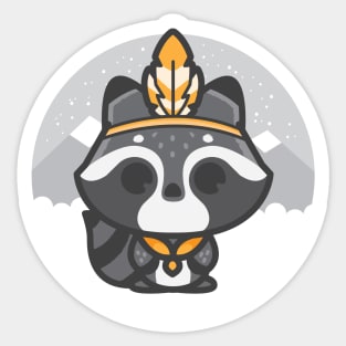 Woodland Scout Raccoon Sticker